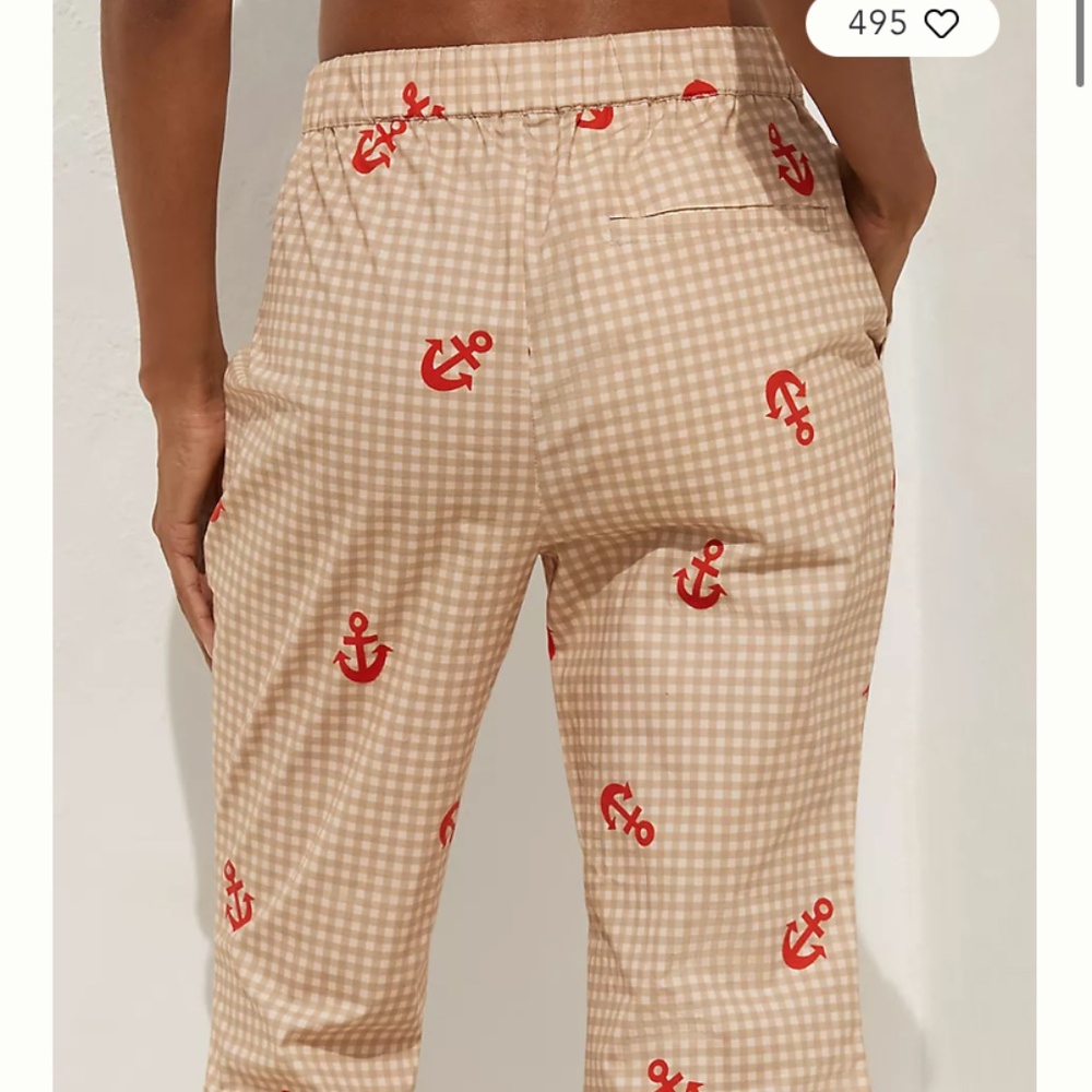 Anthropologie nautical Sailor Summer Set ~ tank top and cropped pants - Picture 5 of 8